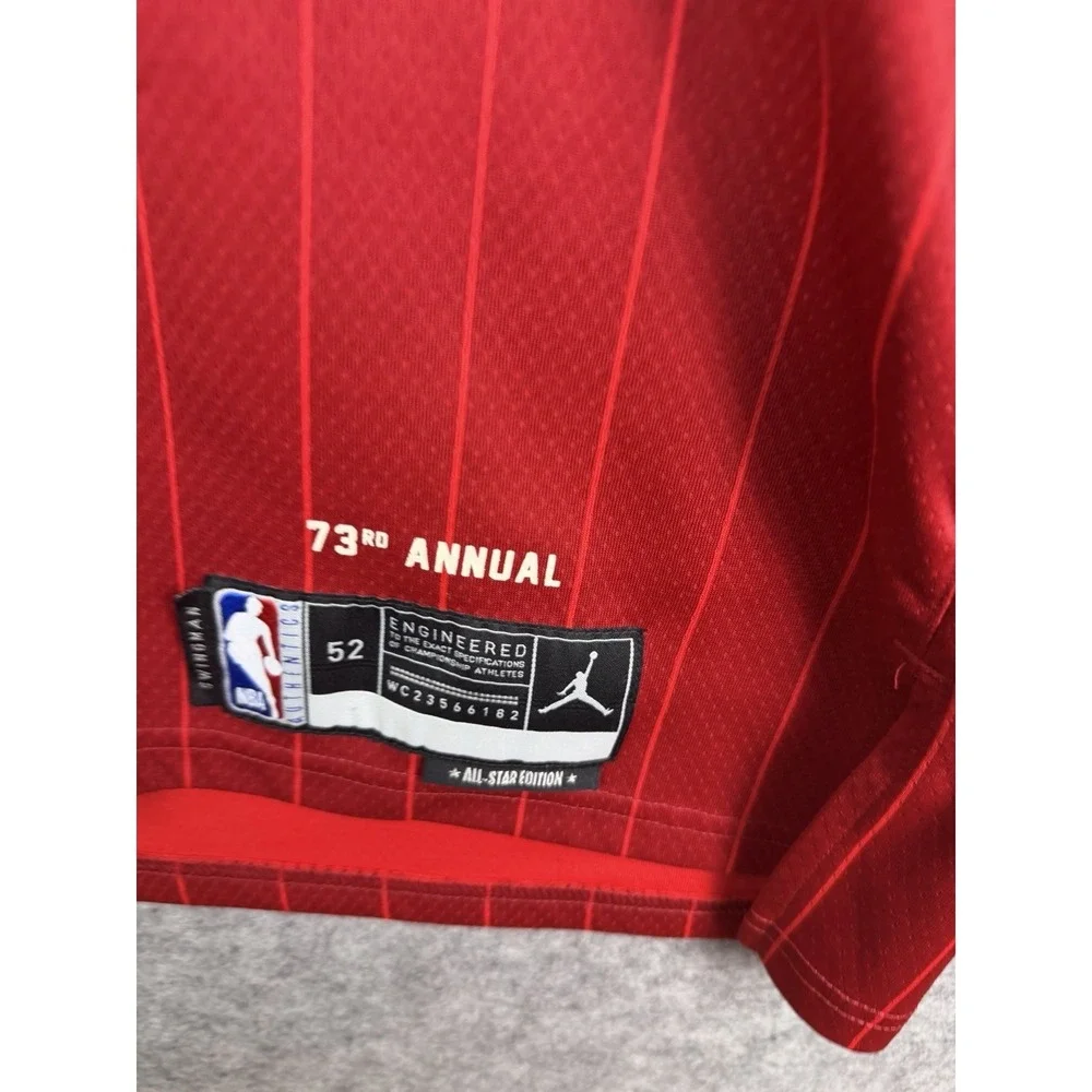 Joel Embiid Jersey Men's 52 2XL NBA Philadelphia Sixers All Star Game Jordan Red